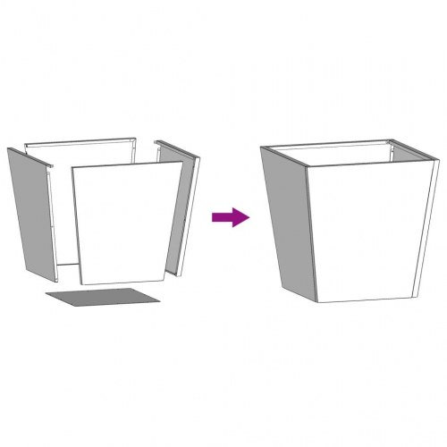 Plantekrukker 2 stk. 40x40x40 cm stål hvid