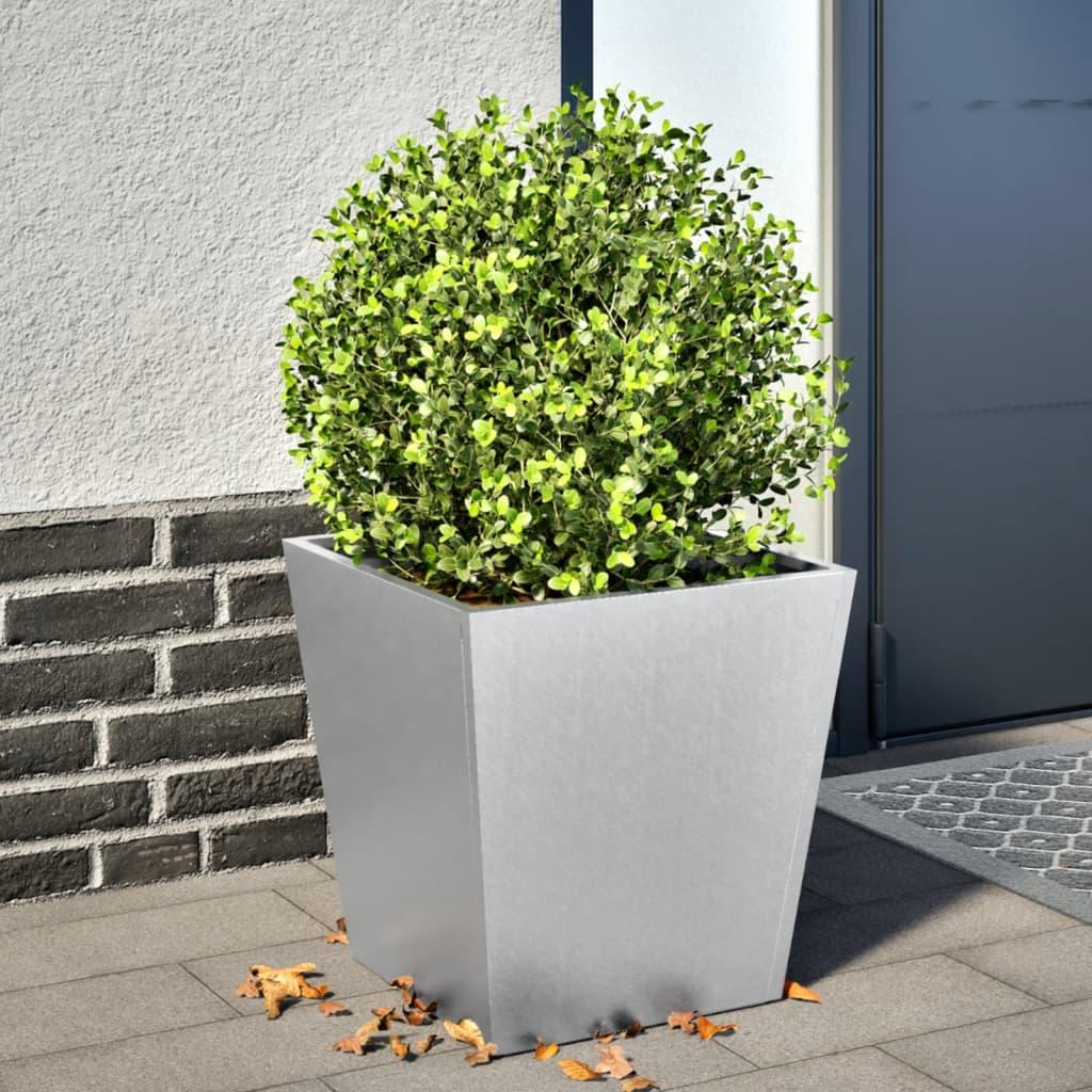 Plantekrukke 40x40x40 cm galvaniseret stål billede