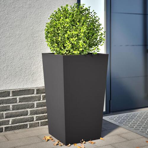 Plantekrukker 2 stk. 45x45x75 cm stål sort