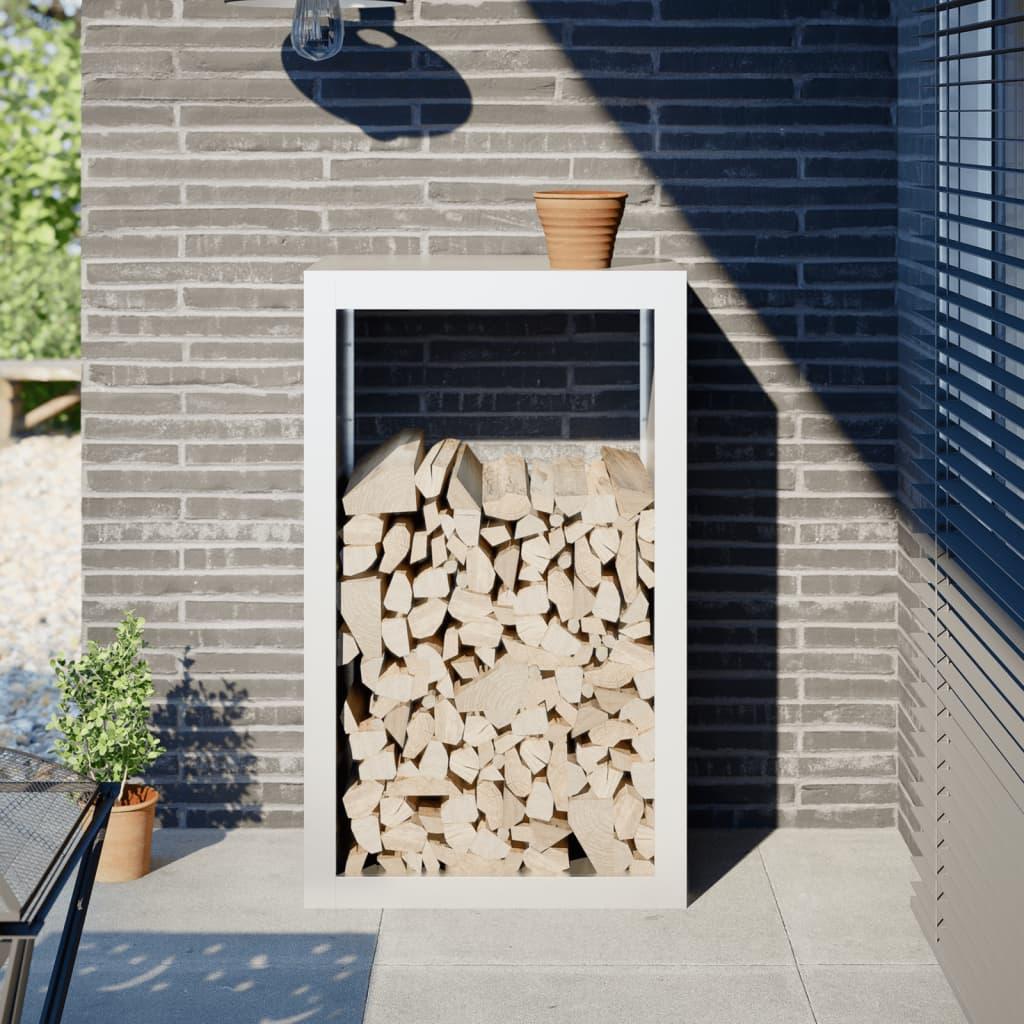 Brændestativ Stål Hvid - Stål/Hvid / 60 x 40 x 100 cm