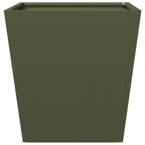 Plantekrukker 2 stk. 40x40x40 cm stål olivengrøn