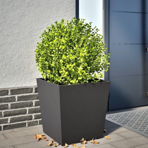 Plantekrukke i stål 50 x 50 x 50 cm - sort