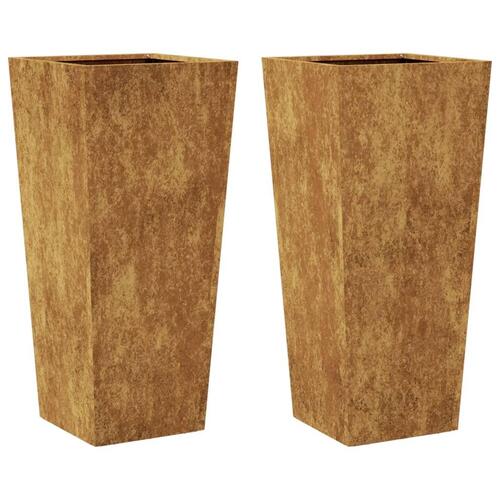 Plantekrukker 2 stk. 35x35x75 cm cortenstål