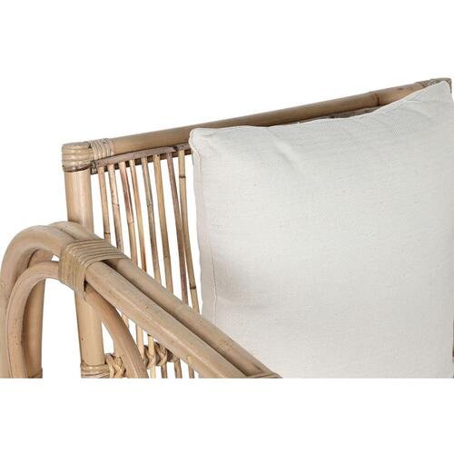 Lænestol Home ESPRIT Hvid Natur 72 x 77 x 80 cm