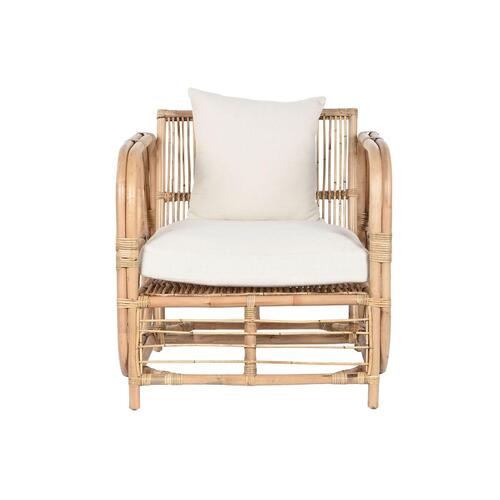 Lænestol Home ESPRIT Hvid Natur 72 x 77 x 80 cm