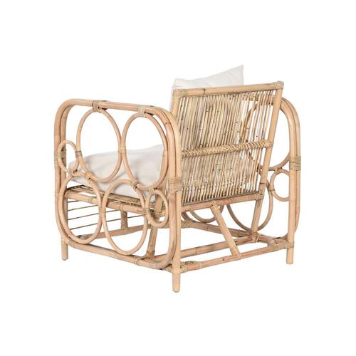 Lænestol Home ESPRIT Hvid Natur 72 x 77 x 80 cm