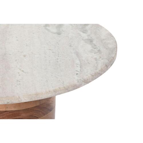 Sofabord Home ESPRIT Hvid Brun Grå Marmor Mangotræ 86 x 48 x 39 cm