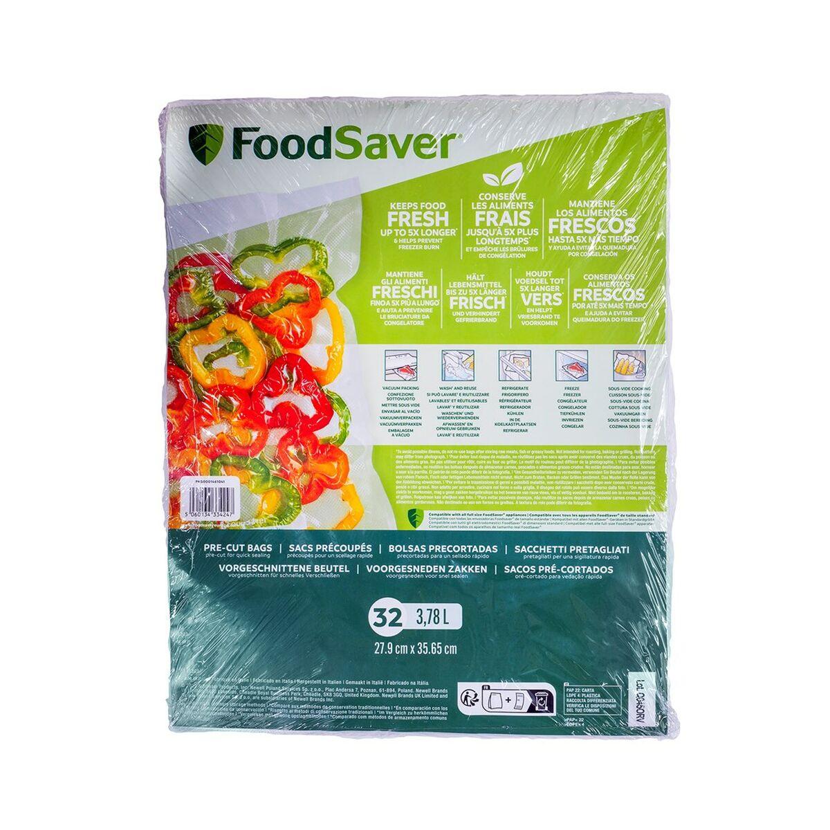 Foodsaver FSB3202-I forudskårne vakuumposer 3,78 l - 32 stk.