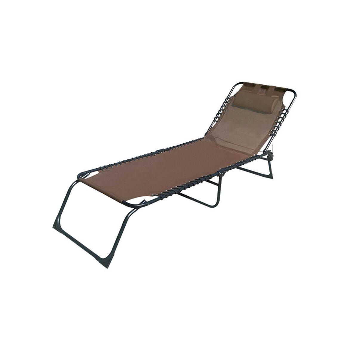 Marbueno solstol - brun, foldbar 190 × 27 × 58 cm