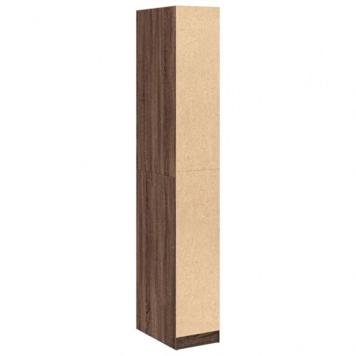 Klædeskab 30x50x200 cm konstrueret træ brun egetræsfarve