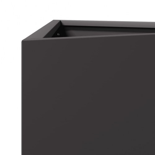 Plantekrukke trekantet stål - 30 × 26 × 75 cm, sort