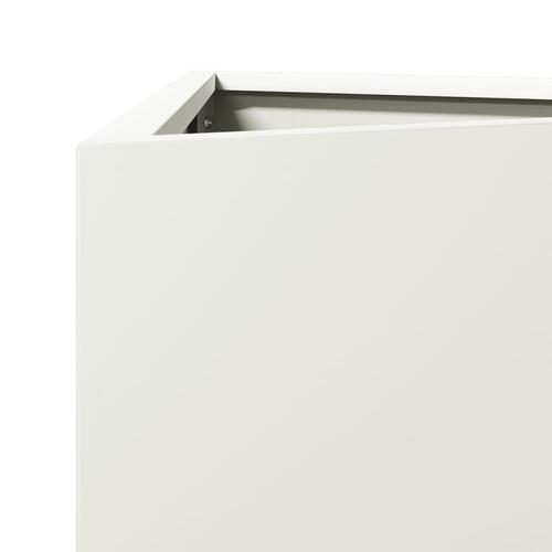 Plantekrukker 2 stk. 40x34,5x70 cm trekantet stål hvid
