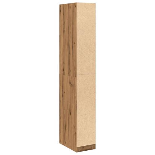 Klædeskab 30x50x200 cm konstrueret træ egetræsfarve
