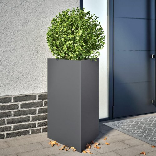 Trekantet plantekrukke i stål - 50 × 43 × 75 cm, antracitgrå