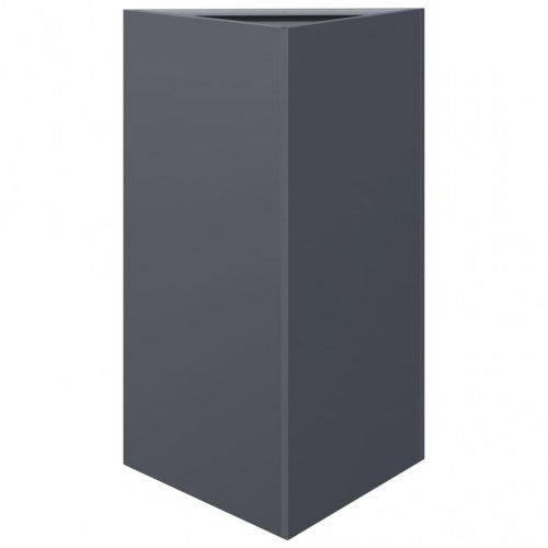 Trekantet plantekrukke i stål - 50 × 43 × 75 cm, antracitgrå