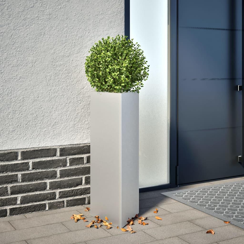 Plantekrukker 2stk. 30x26x75cm trekantet galvaniseret stål sort