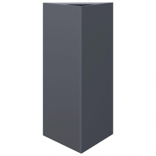 Trekantet plantekrukke i stål - 40 × 34,5 × 75 cm, antracitgrå