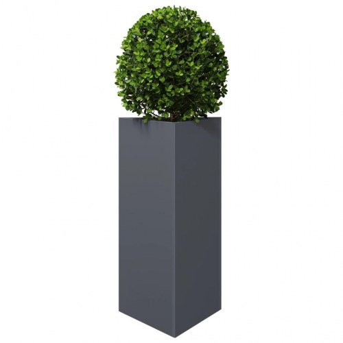 Trekantet plantekrukke i stål - 40 × 34,5 × 75 cm, antracitgrå