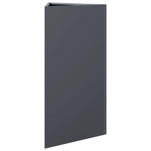 Trekantet plantekrukke i stål - 40 × 34,5 × 75 cm, antracitgrå