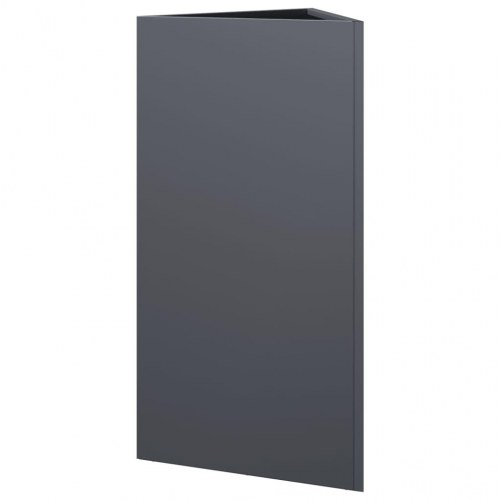 Trekantet plantekrukke i stål - 40 × 34,5 × 75 cm, antracitgrå