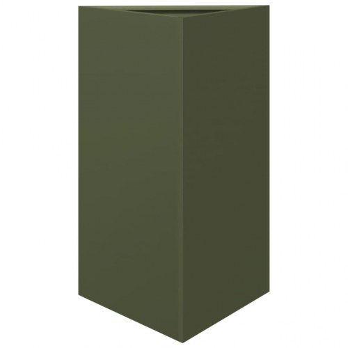 Trekantet plantekrukke i stål 50 × 43 × 75 cm - olivengrøn