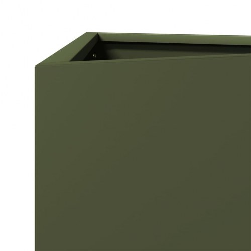 Trekantet plantekrukke i stål 50 × 43 × 75 cm - olivengrøn