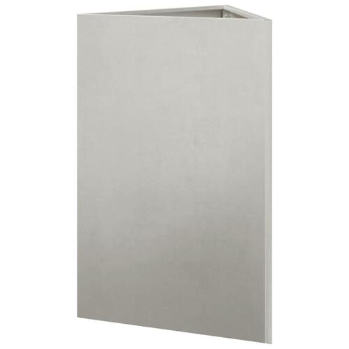 Plantekasser 2 stk. 50x43x75 cm trekantet rustfrit stål sort