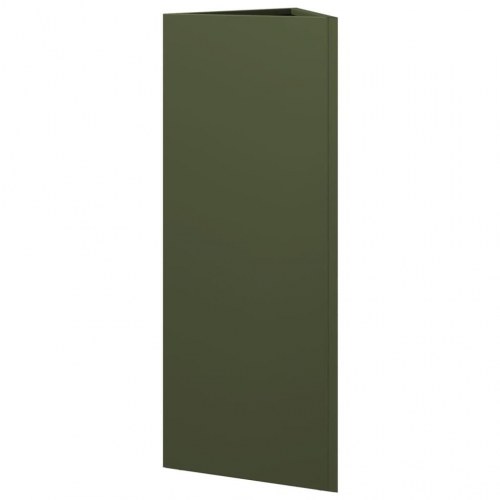 Plantekrukke trekantet i stål - 30×26×75 cm, olivengrøn