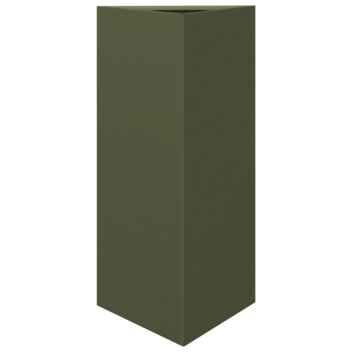 Trekantet plantekrukke i stål 40 × 34,5 × 75 cm - olivengrøn