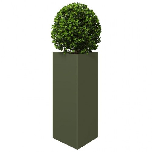 Trekantet plantekrukke i stål 40 × 34,5 × 75 cm - olivengrøn
