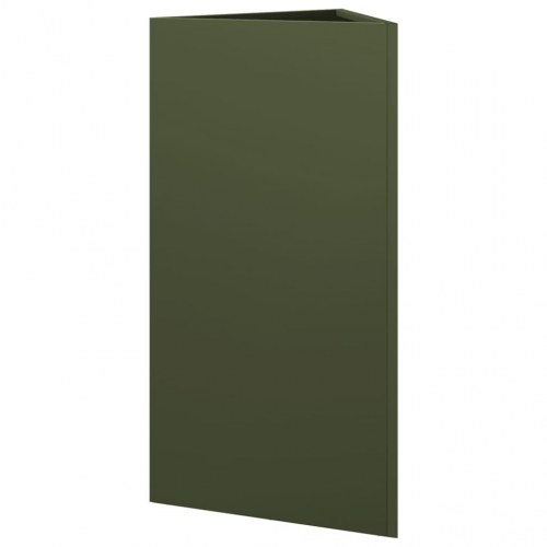 Trekantet plantekrukke i stål 40 × 34,5 × 75 cm - olivengrøn