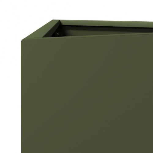 Trekantet plantekrukke i stål 40 × 34,5 × 75 cm - olivengrøn