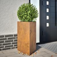 Plantekrukker 2 stk. 50x43x75 cm trekantet cortenstål