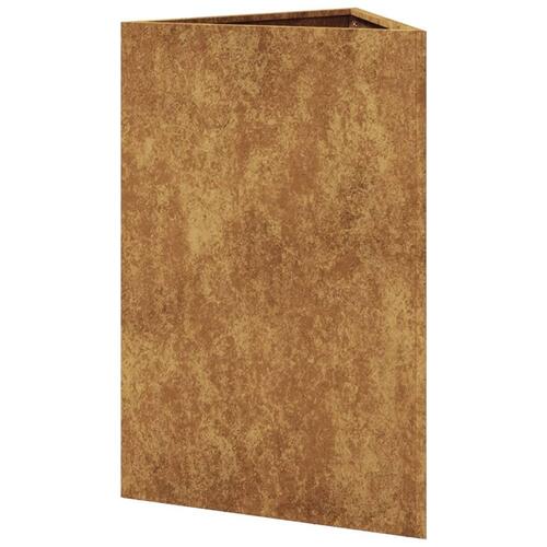 Plantekrukker 2 stk. 50x43x75 cm trekantet cortenstål