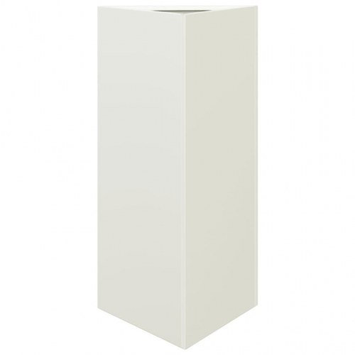 Trekantet plantekrukke i stål - 40 × 34,5 × 75 cm, hvid