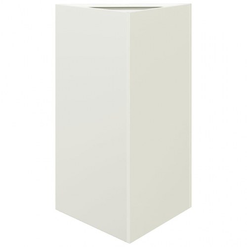 Trekantet plantekrukke i stål - 50 × 43 × 75 cm, hvid