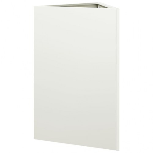 Trekantet plantekrukke i stål - 50 × 43 × 75 cm, hvid