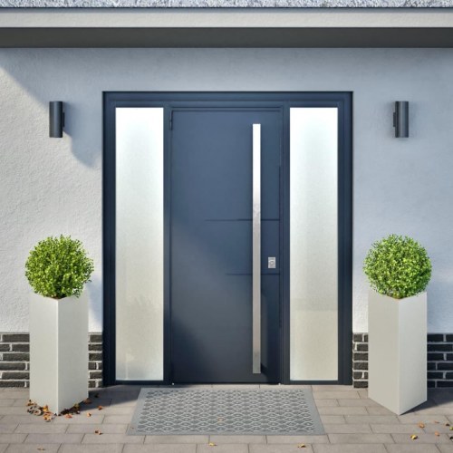 Plantekasser 2 stk. 40x40x75 cm trekantet rustfrit stål