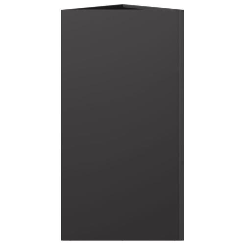 Plantekrukker 2 stk. 40x34,5x70 cm trekantet stål sort