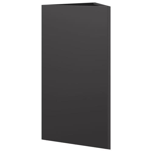 Plantekrukker 2 stk. 40x34,5x70 cm trekantet stål sort