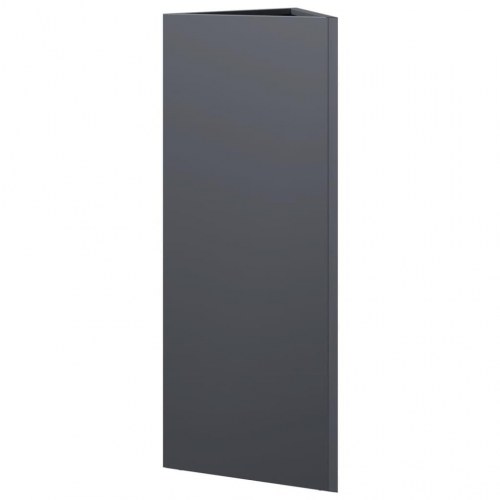 Plantekrukke trekantet i stål - 30 × 26 × 75 cm, antracitgrå
