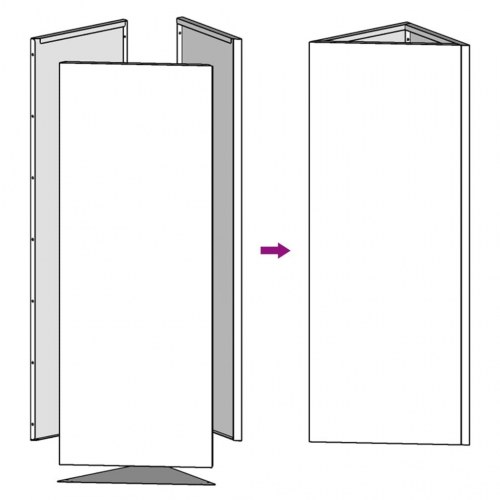 Plantekrukke trekantet i stål - 30 × 26 × 75 cm, antracitgrå