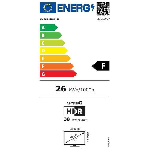 Skærm LG 27UL500-W 27" 4K Ultra HD IPS HDR LED
