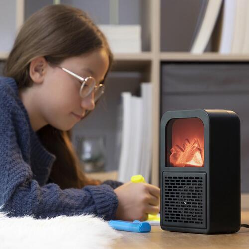 Bordvarmer med 3D flammeeffekt Flehatt (OUTLET B)