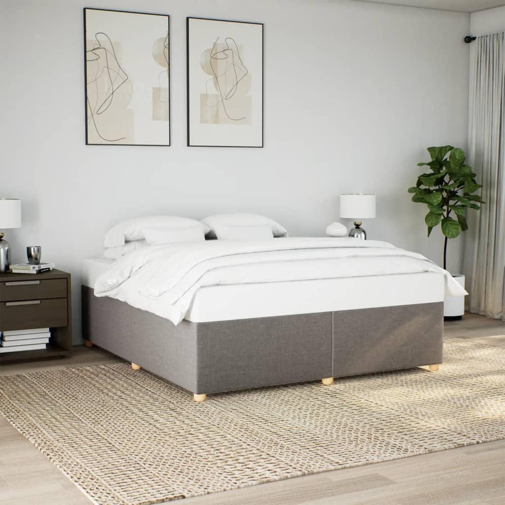 vidaXL sengeramme uden madras 200x200 cm stof gråbrun
