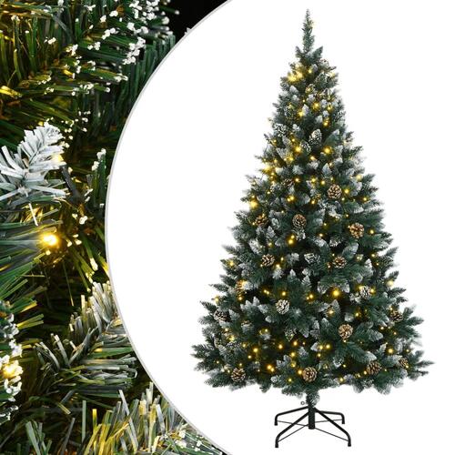 Kunstigt juletræ med 300 LED-lys 180 cm