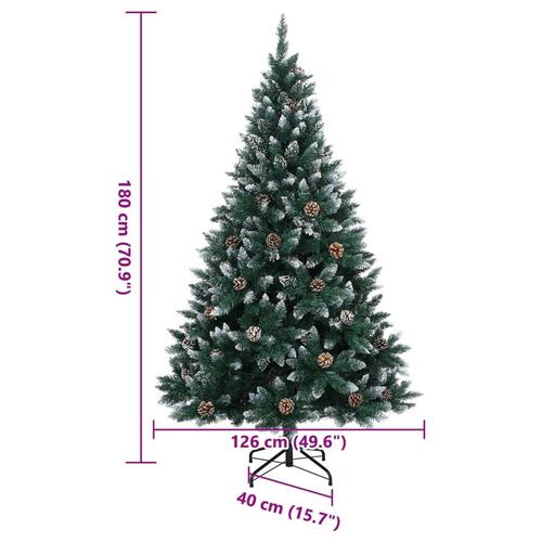 Kunstigt juletræ med 300 LED-lys 180 cm