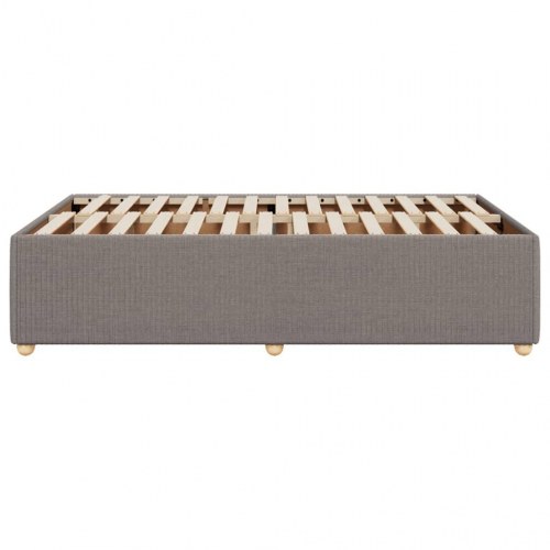 Sengeramme i stof 120 x 200 cm - taupe
