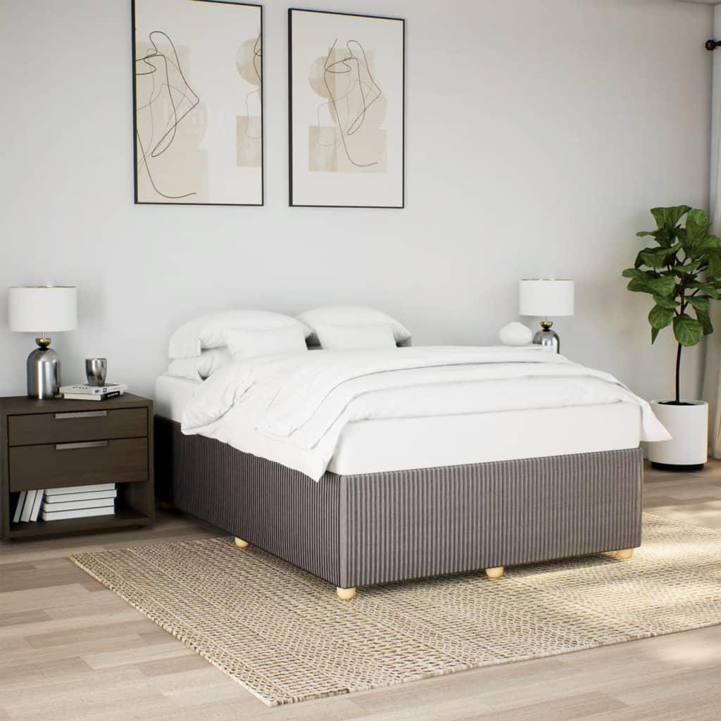 Sengeramme Uden Madras 160x200 Cm Stof Gråbrun