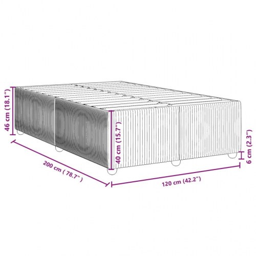 Sengeramme uden madras sort 120 x 200 cm